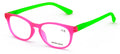 Neon Spherical Frame Readers Reading Glasses Matte Translucent Anti-Blue Blocker