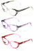 3 Pairs Lot Women Cateye Translucent Clear Floral Pattern Fashion Reading Glasse