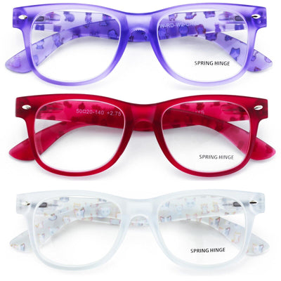 Cat Print Classic Comfortable Reading Glasses Large - Kitten Clear Lens Reader