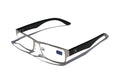 Khan Rectunglar Reading Glasses Reader +1.50 +2.25 +2.50 Chrome Metal Front