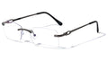 Men Clear Lens Anti-Blue Glasses - UV blocker Metal Modern Design Rimless