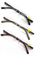 3 Pairs Lightweight Men Women Rimless Comfortable Reading Glasses - Spring Hinge