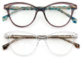 2 Pairs Women 2 Tone Oval Tortoise Temple Optical Frame Fashion Reading Glasses ZT102