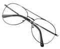 Clear lens classic tear drop metal glasses - medium spring hinge gold gunmetal