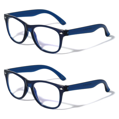 2 Pairs Kids Blue Light Blocking Glasses, Anti Eyestrain & UV Protection, Comput