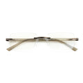 Rimless Rectangular Lightweight Clear Lens Reading Glasses with Storage Case