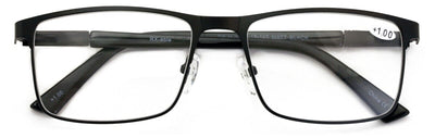 Men Premium Optical Frame Wide Large Head Reading Glasses Rectangular Metal 144M