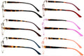 6 Pairs Women Fashion Reading Glasses - Lightweight Clear Lens Reader Torto 7018