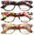 3 Pairs Women Floral Mosaic Print Comfortable Classic Reading Glasses - Flower