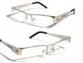 Half Rim Premium Silver Metal Rectangle Reader Reading Glasses +2.00   1230