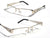 Half Rim Premium Silver Metal Rectangle Reader Reading Glasses +2.00 1230