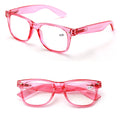 2 Pairs Transparent Neon Classic clear frame reading glasses unisex readers lot