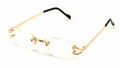 Designer Rectangular Rimless Fashion Reading Glasses Anti-reflective AR Coating