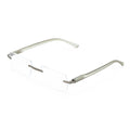 Rimless Rectangular Lightweight Clear Lens Reading Glasses with Storage Case