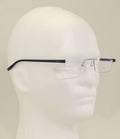 3 Pairs Lightweight Rimless Reading Glasses Metal with Flexi Temple Anti Blue UV