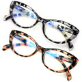 2 Pairs Women Cateye Clear Lens Eye Glasses Anti Blue Light UV Protection Comput