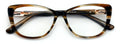 Women Premium Acetate Big Lens Cateye Reading Glasses with Gold Accent - Readers