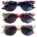 3 Pairs Women Floral Mosaic Print Comfortable Classic Reading SunGlasses Tinted