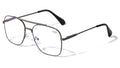 Square Metal Blue Light Blocking Reading Glasses UV Protection Clear Lens Reader