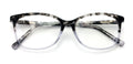 Women 2 Tone Leopard Acetate Non-prescription Glasses Frame Clear Lens Eyeglasse