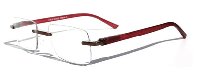 3 Pairs Men Women Rimless Lightweight Reading Glasses with Case - Spring Hinge