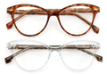 2 Pairs Women 2 Tone Oval Tortoise Temple Optical Frame Fashion Reading Glasses ZT102