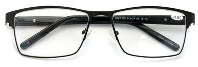 Men Reading Glasses - Metal with Plastic Temple Extra Large Reader - 152mm Wide