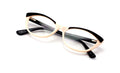 Women Cateye Slim Fashion Acetate Non-prescription Eyeglasses Frame Clear Lens