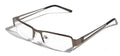 Men Khan Rectangular Half Rimless Metal Reader Reading Glasses Sophisticate look