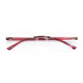 Rimless Rectangular Lightweight Clear Lens Reading Glasses with Storage Case