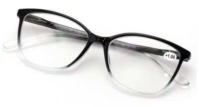 Women Fashion Reading Glasses - Stylish 2 Tone Clear Lens Reader