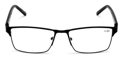 Men Reading Glasses - Metal with Plastic Temple Extra Large Reader - 152mm Wide