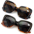 2 Pairs Women Bifocal Sunglasses Rhinestones Outdoor UV Protection Reading Glass