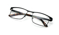 Men Premium Rectangle Stainless Steel Reading Glasses Wide Fitment Metal Reader