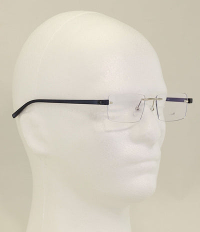 lightweight rimless rectangle reading glasses with anti blue clear lens Reader