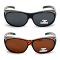 2 Pairs Women Polarized Fit Over Glasses Sunglasses Rhinestone Rectangular Frame