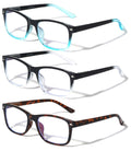 3 Pairs Reading Glasses - Blue Light Blocking Readers for Women/Men Anti Blue Ra