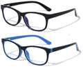 2 Pairs Kids Blue Light Blocking Glasses, Anti Eyestrain UV Protection Computer