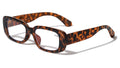 Women Anti Blue Light UV Blocker Glasses Rectangle Animal Print Bold Reading