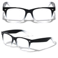 2 Pairs Transparent Neon Classic clear frame reading glasses unisex readers lot