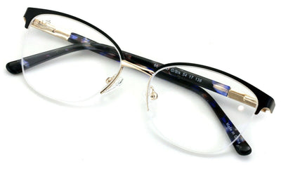 Women's Round Half Rim Optical Frame Reading Glasses - Clear Lens Metal Eyeglass