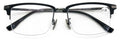 Men Aluminum Optical Frame Rectangular Reading Glasses with Titanium Temple Ti04