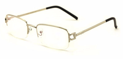 Men women rectangular slim half rimless reading glasses with AR Anti-Reflective