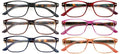 6 Pairs Women Fashion Reading Glasses - Lightweight Clear Lens Reader Torto 7018