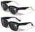 2 Pairs Women Bold Oversize Outdoor Reading Sunglasses - NOT BIFOCAL - Tinted