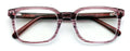 Premium Acetate Square Reading Glasses - Stripe Clear Lens Readers - Eyeglasses