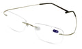 Lightweight Slim Rimless Wire Reader - Flexible Reading Glasses Anti-reflective