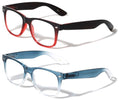 2 Pairs Transparent Neon Classic clear frame reading glasses unisex readers lot