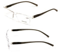 2 Pairs Lightweight Transparent Frame Clear Rectangular Readers Reading Glasses