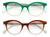 2 Pairs Round Half Tone Optical Frame Reading Glasses - Unisex Readers ZT101